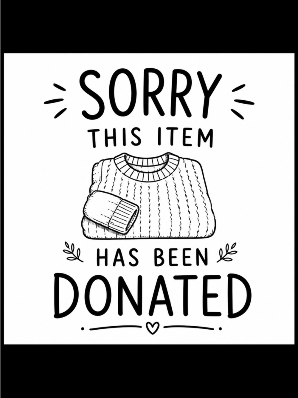 Donated item no longer available
